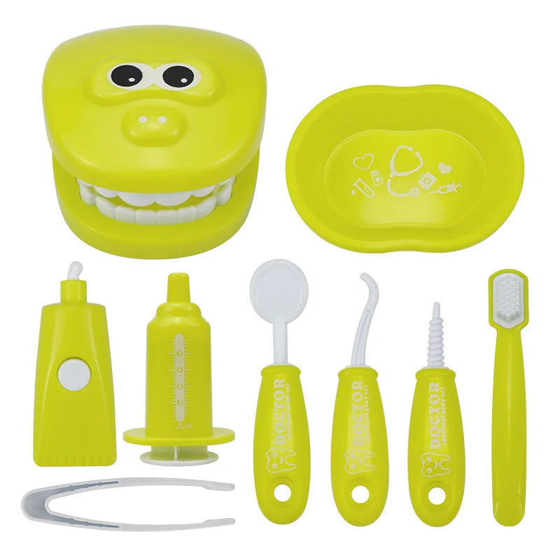 Children Montessori Toys Parent-child Interaction For Girl Boy Dentist Check Teeth Model Doctors Role Play Baby Kid Learning Toy