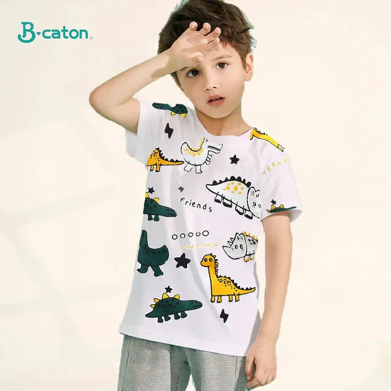 Children's Clothing T-Shirt Kids Clothes Boys Girls Summer Cartoon Tops Short Sleeve Clothes 100% Cotton Baby Clothing